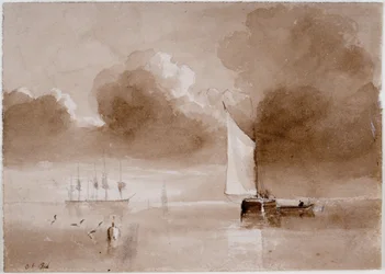 Compositorische studie voor een zeelandschap